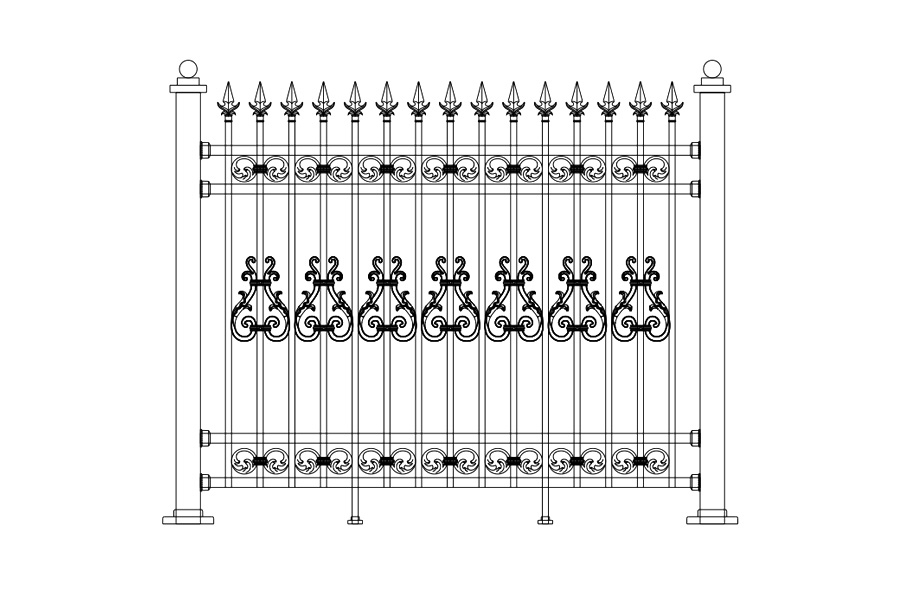 8080 Aluminium fence