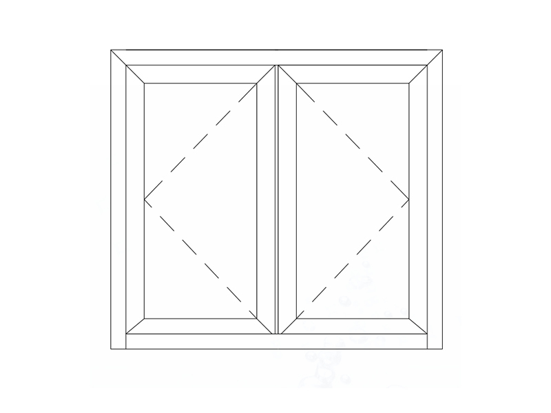 70 Series hinge door swing outward (thermal break)
